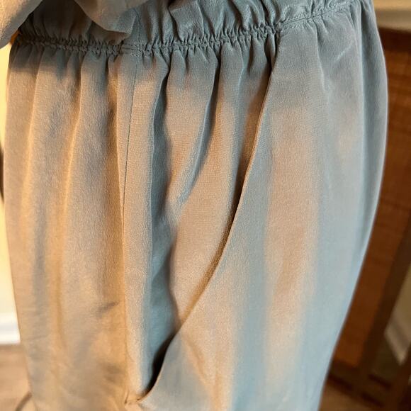 Babaton Corbett Silk Romper Olive Green POCKETS size Small - Picture 6 of 12